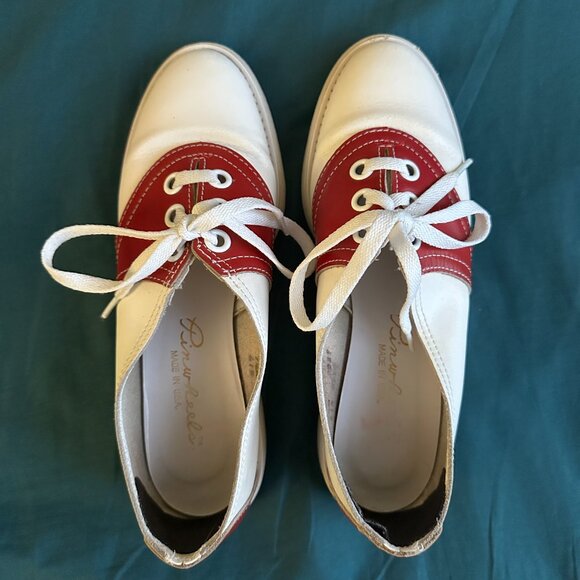 Vintage Red & White Saddle Shoes - Picture 2 of 5